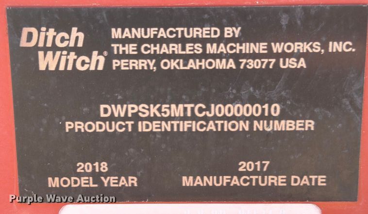 image for item ED5054 2018 Ditch Witch MicroTrench trencher