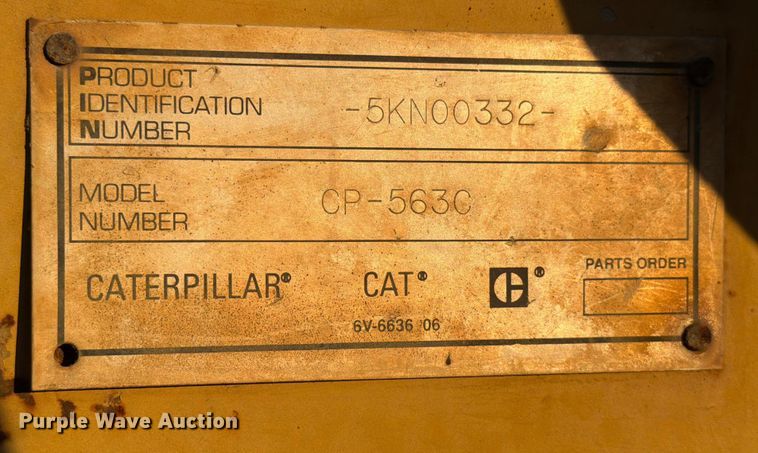 image for item ED5063 1999 Caterpillar CP-563C single drum vibratory roller