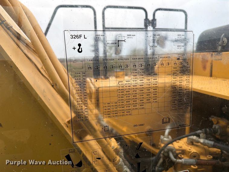 image for item ED5069 2015 Caterpillar 326F L excavator