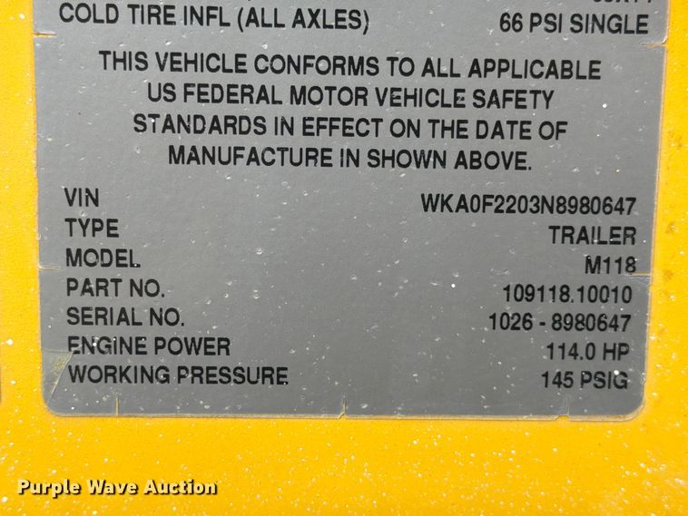 image for item ED5074 2022 Kaeser M118 air compressor