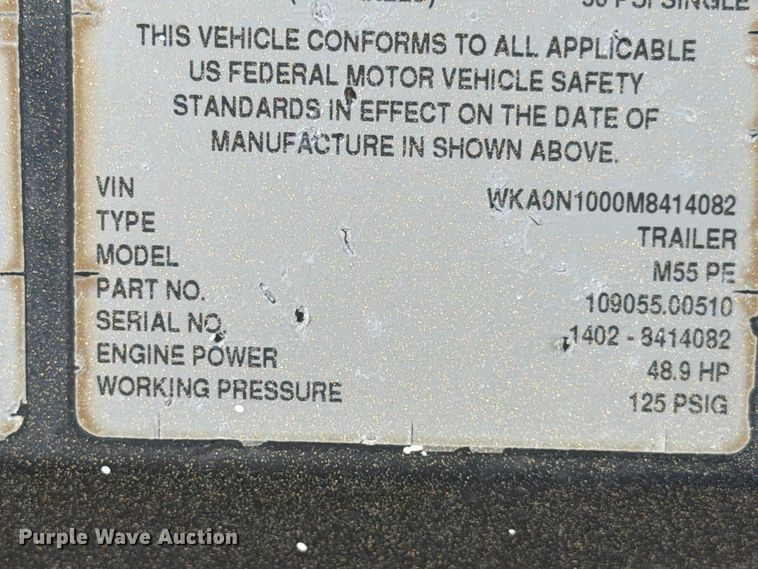 image for item ED5076 2021 Kaeser M55 air compressor