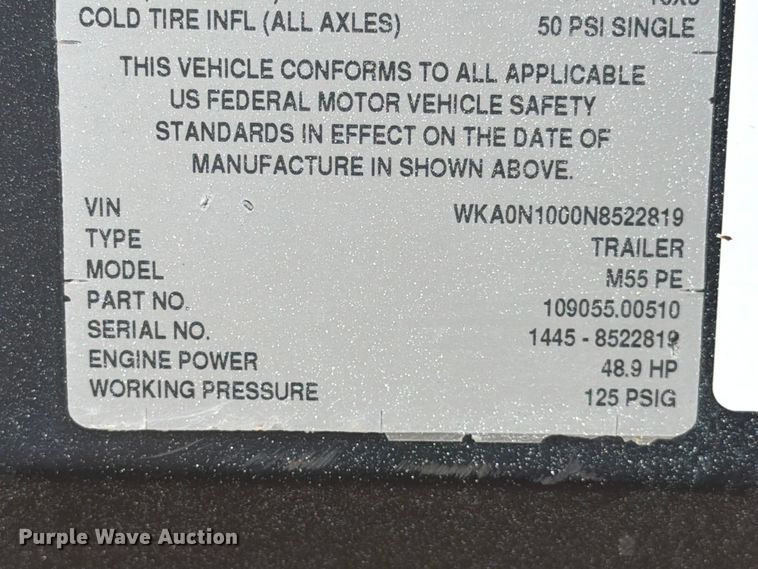 image for item ED5077 2022 Kaeser M55 air compressor