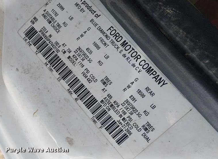 image for item EE1384 2007 Ford F650 utility / service truck
