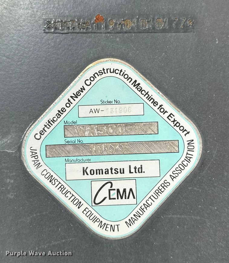 image for item EE3385 2013 Komatsu WA500-7 wheel loader
