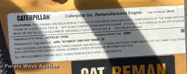 image for item EE3425 2002 Caterpillar 325CL excavator