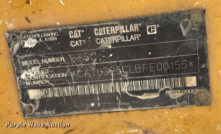 image for item EE3425 2002 Caterpillar 325CL excavator