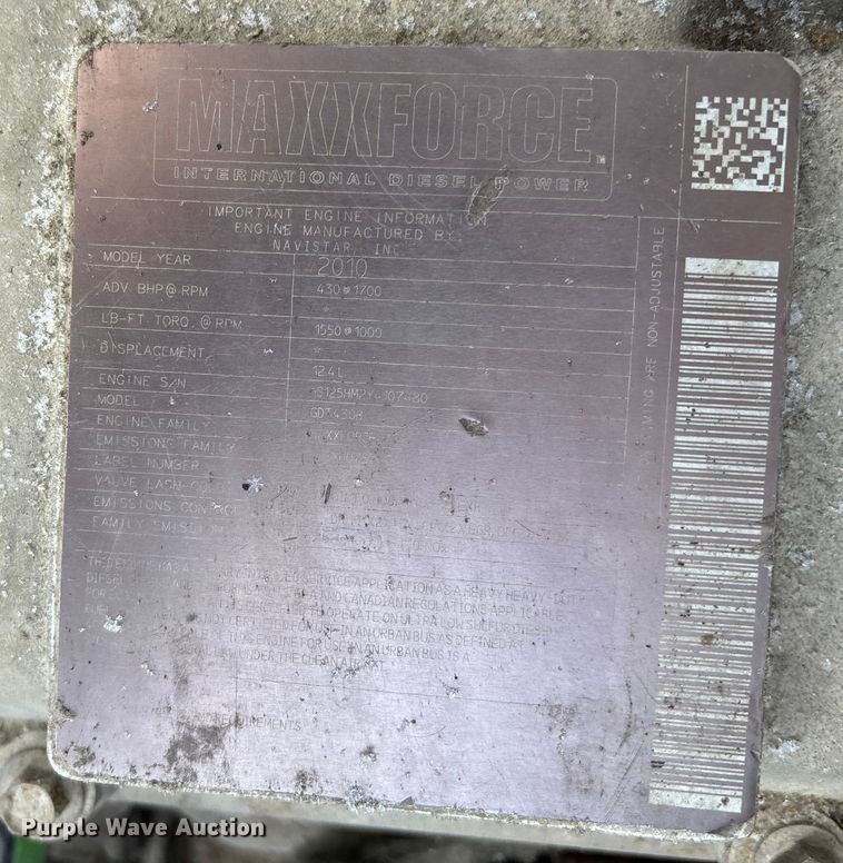 image for item EE4225 2012 International WorkStar 7600 Dump Truck