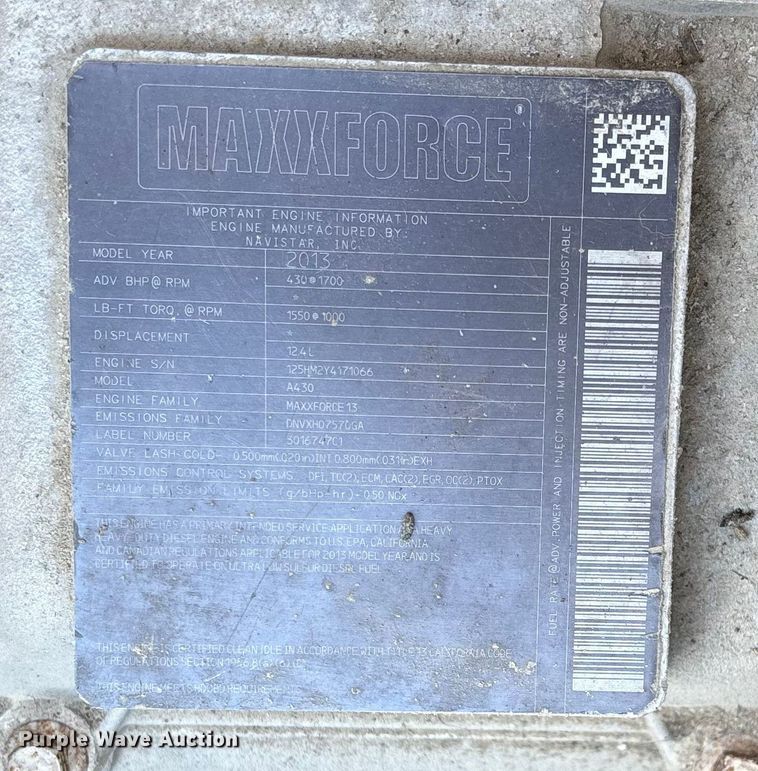 image for item EE4228 2014 International WorkStar 7600 dump truck