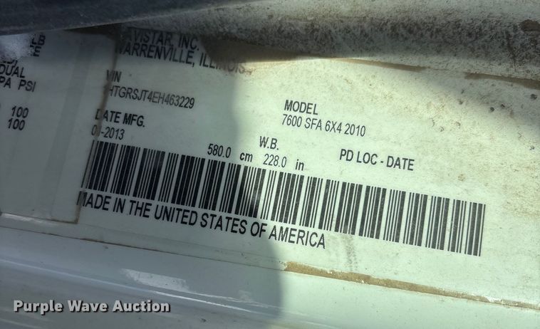 image for item EE4228 2014 International WorkStar 7600 dump truck