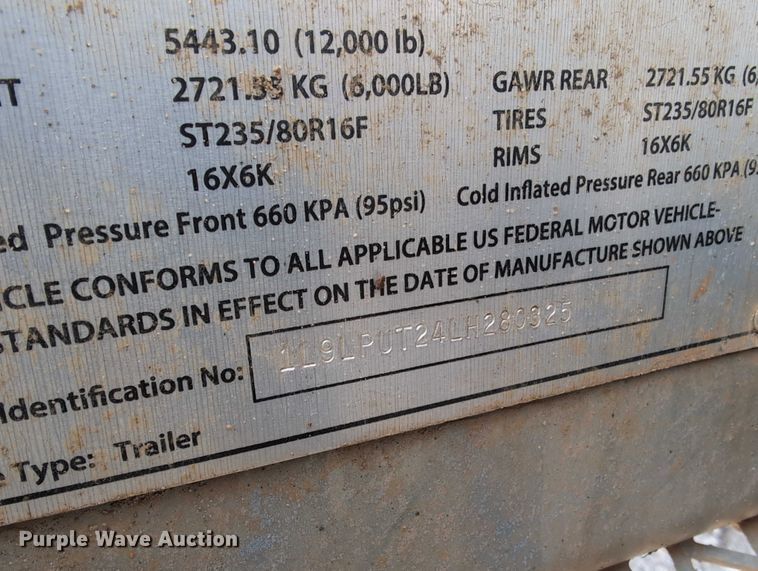 image for item EE4457 2020 Larson Cable Trailers reel trailer