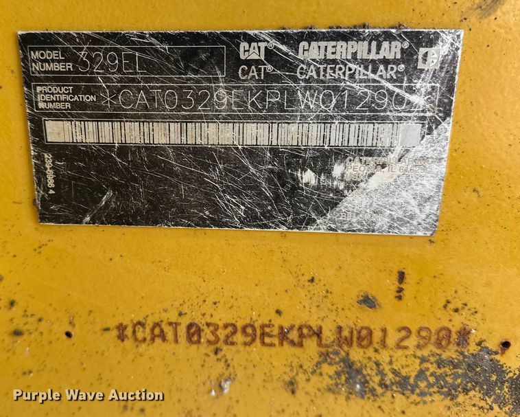image for item EE4463 2013 Caterpillar 329EL excavator