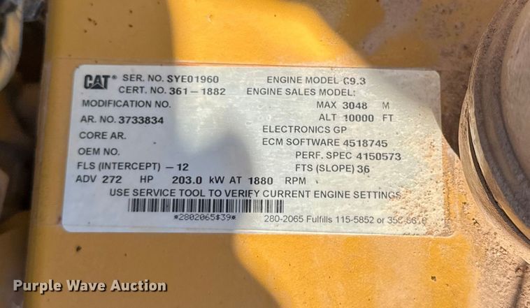 image for item EE4464 2014 Caterpillar 336F L excavator