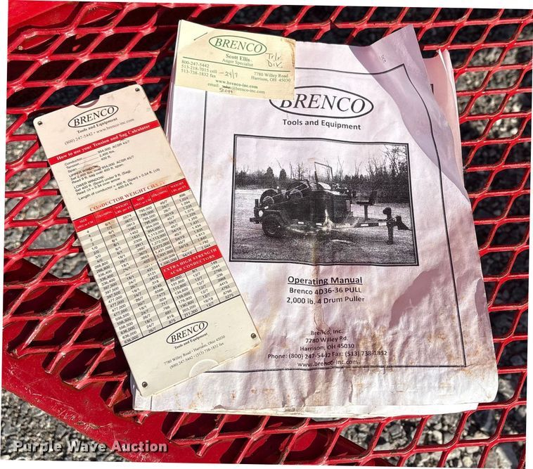 image for item EE4468 2013 Brenco 4D36-36 cable puller