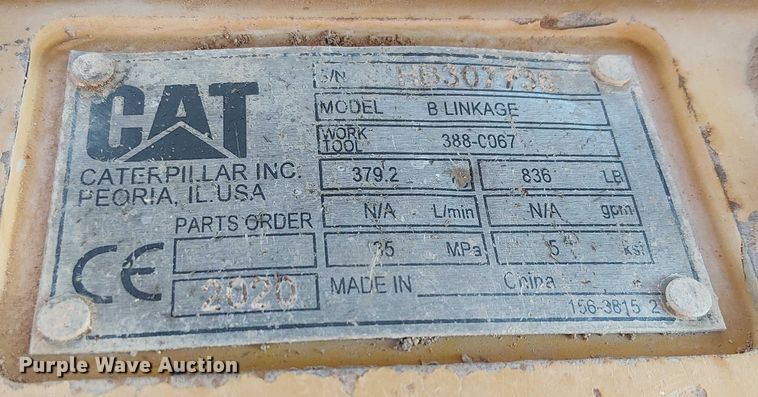 image for item EE5006 2021 Caterpillar 320 excavator