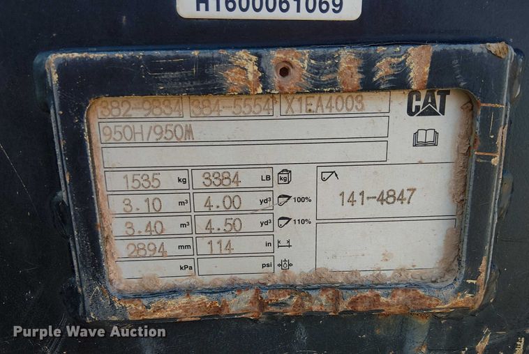 image for item EE5007 2020 Caterpillar 950 GC wheel loader