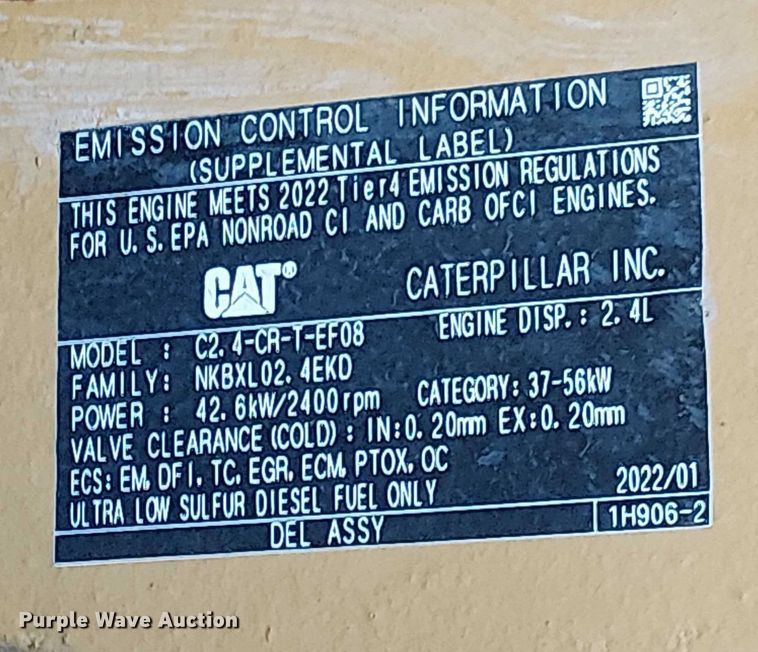 image for item EE5008 2022 Caterpillar 306 CR mini excavator