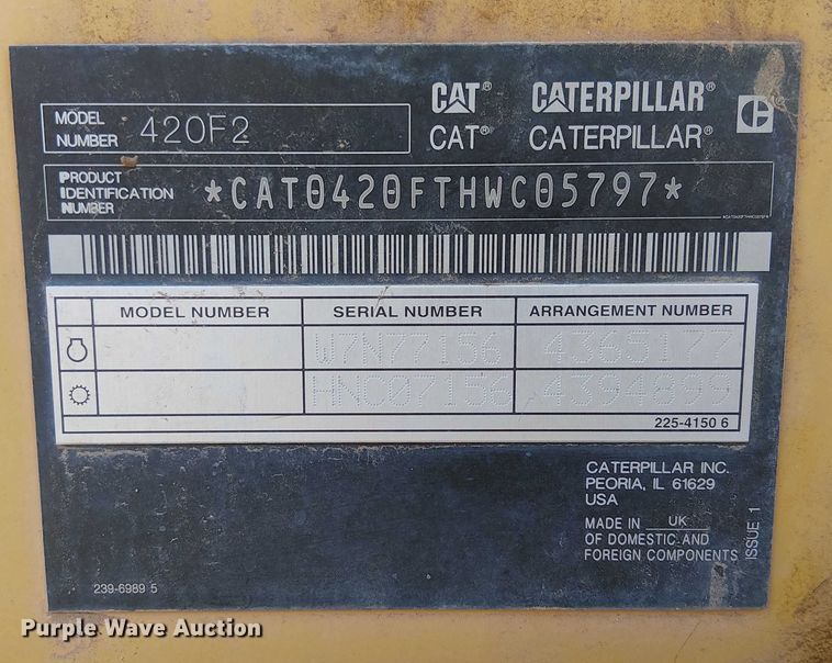 image for item EE5016 2020 Caterpillar 420F2 ST backhoe