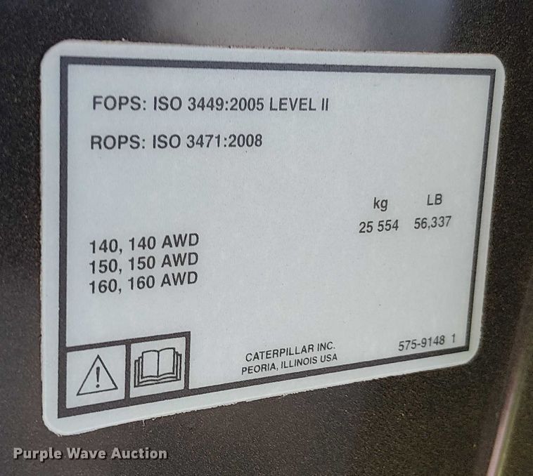 image for item EE5017 2023 Caterpillar 140 motor grader