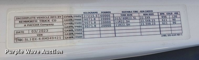 image for item EE5018 2024 Kenworth T480 water truck