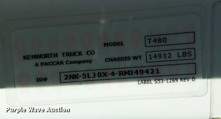 image for item EE5018 2024 Kenworth T480 water truck