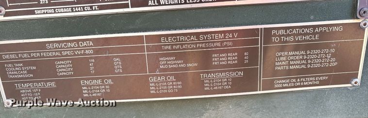 image for item EF6206 1990 Am General M929A2 dump truck