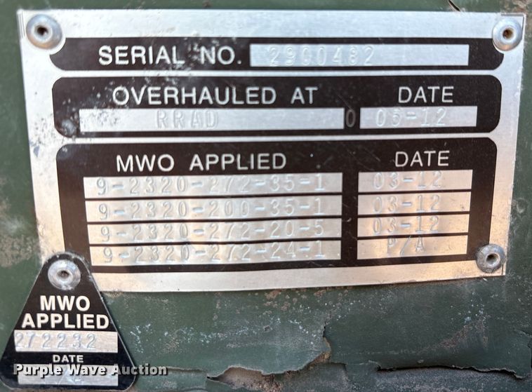 image for item EF6206 1990 Am General M929A2 dump truck