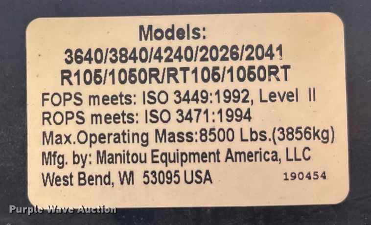 image for item EF6210 2019 Gehl RT105 tracked skid steer loader