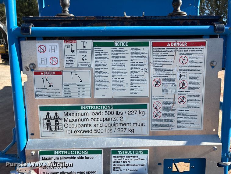 image for item EF6213 2014 Genie S-60X boom lift