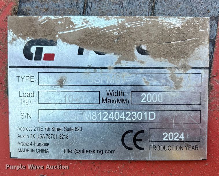 image for item EF6225 2024 AGROTK SSFM82 skid steer mulcher