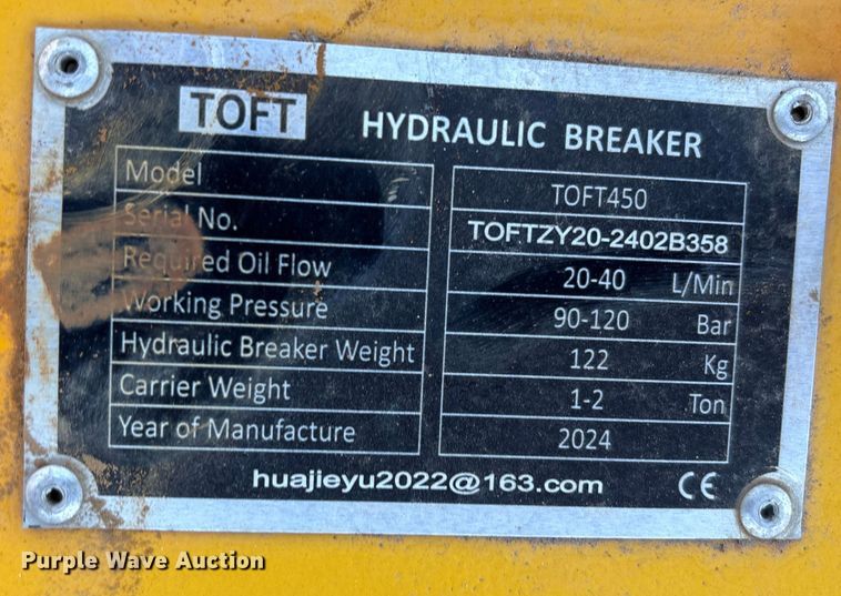 image for item EF6231 2024 Toft Toft450 breaker