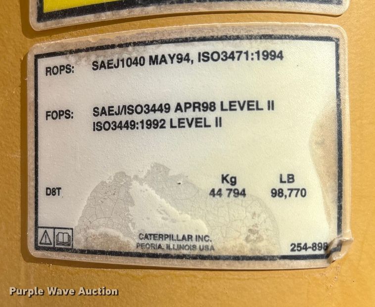 image for item EF6237 2008 Caterpillar D8T dozer