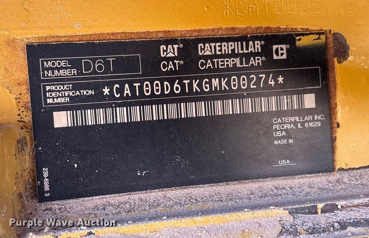 image for item EF6239 2011 Caterpillar D6T XL dozer