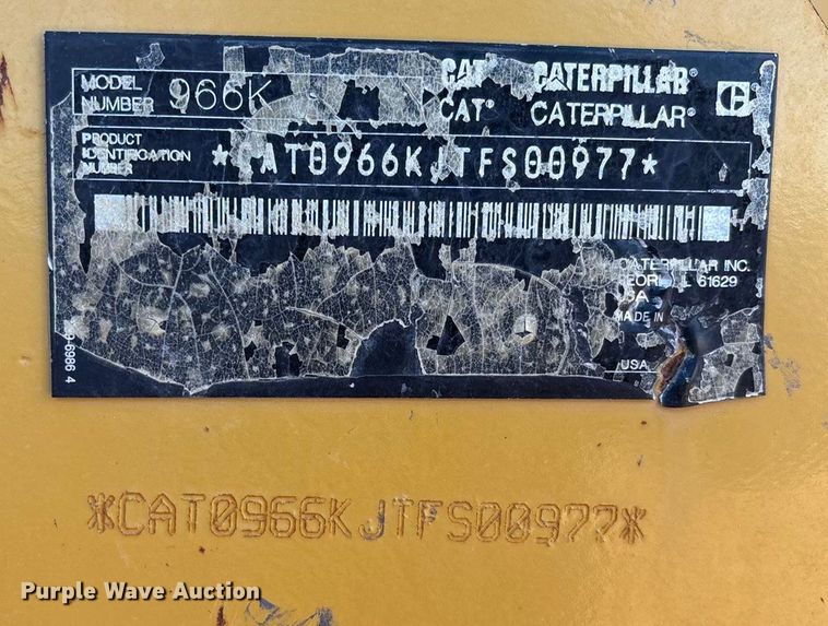 image for item EF6241 2013 Caterpillar 966K wheel loader