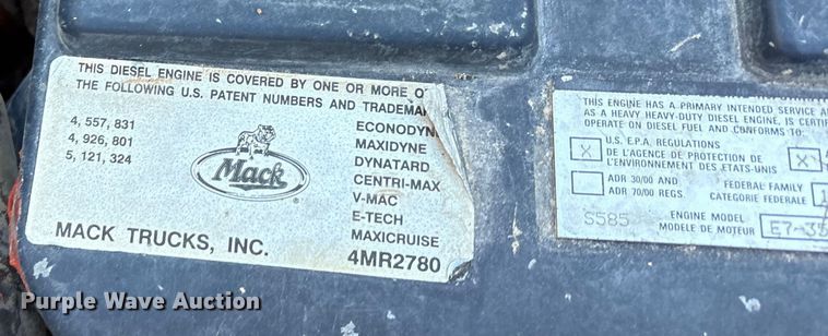 image for item EF6244 2002 Mack RD water truck