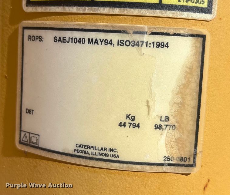 image for item EF6245 2008 Caterpillar D8T dozer