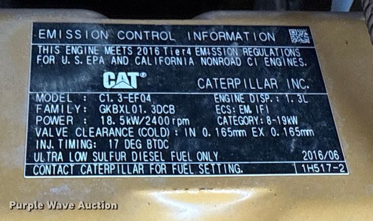 image for item EG1775 2016 Caterpillar 303E CR mini excavator