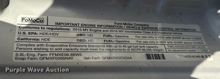 image for item EG1802 2016 Ford F550 Super Duty bucket truck