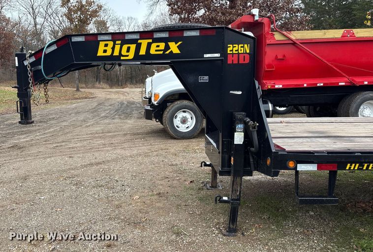 image for item EG8302 2022 Big Tex 25' Gooseneck equipment trailer