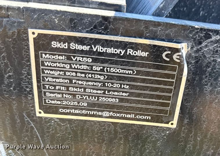 image for item EN0048 2025 Future VR59 skid steer vibratory roller