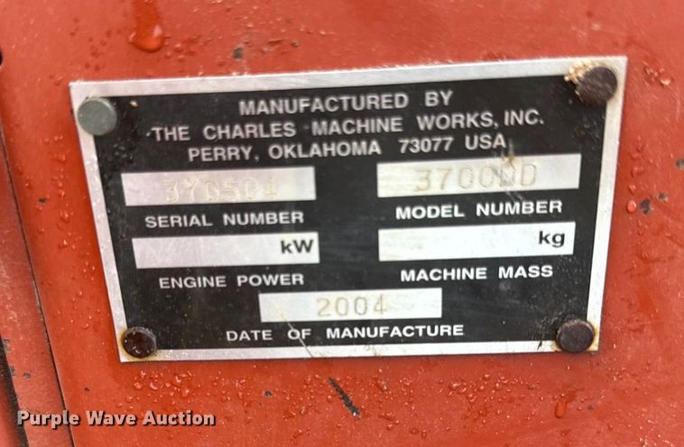 image for item EN0103 2004 Ditch Witch 3700 trencher