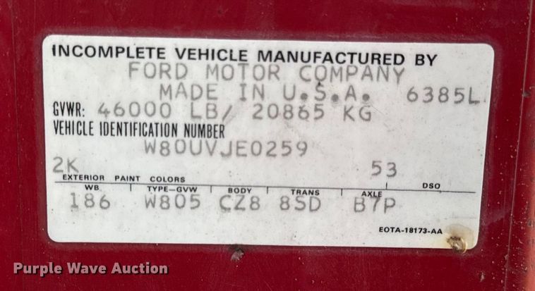 image for item EN0163 1980 Ford F8000 dump truck