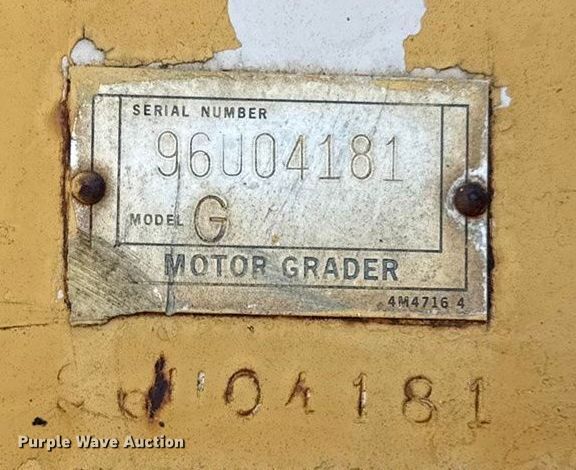 image for item EN0165 1980 Caterpillar 14G motor grader