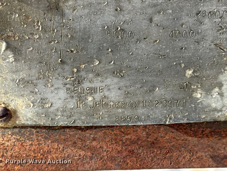 image for item EN0737 1992 Belshe equipment trailer