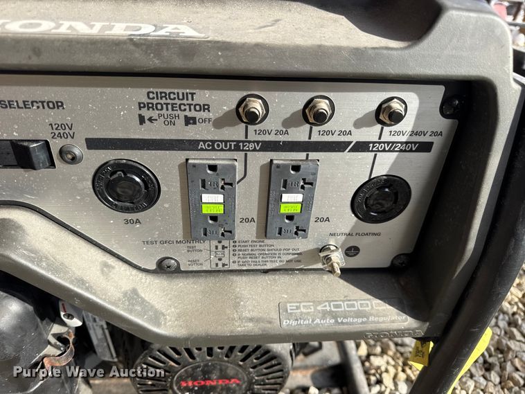 image for item EN0741 (5) Honda generators