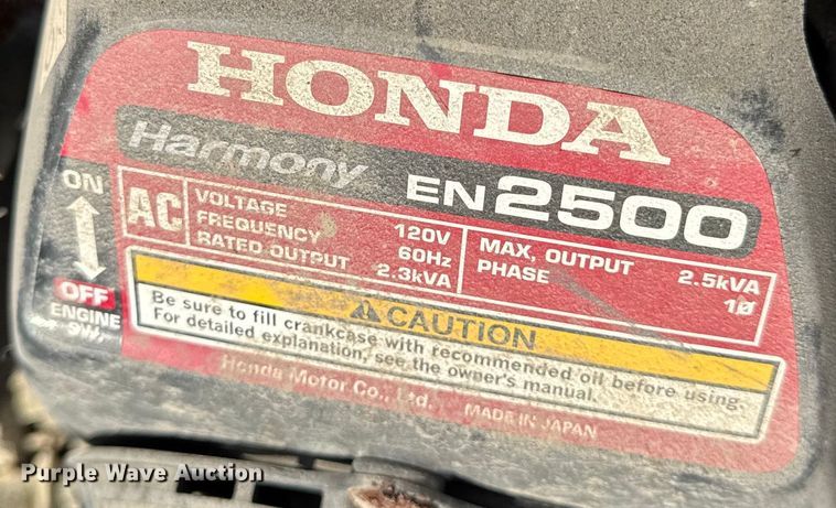image for item EN0741 (5) Honda generators