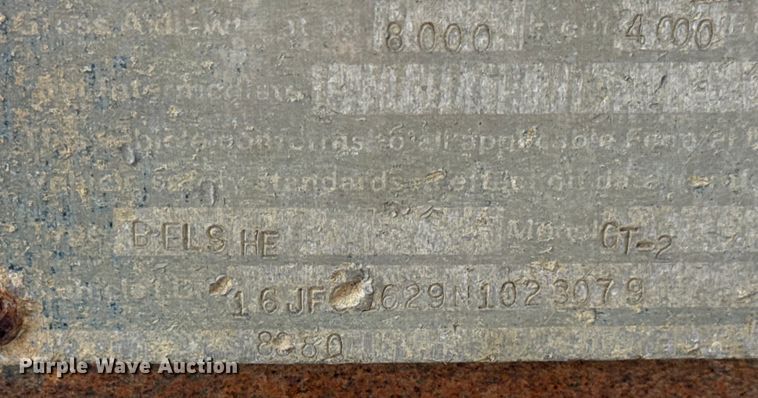 image for item EN0745 1992 Belshe CT-2 equipment trailer