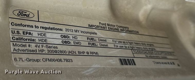 image for item EN0757 2012 Ford F550 utility / service truck