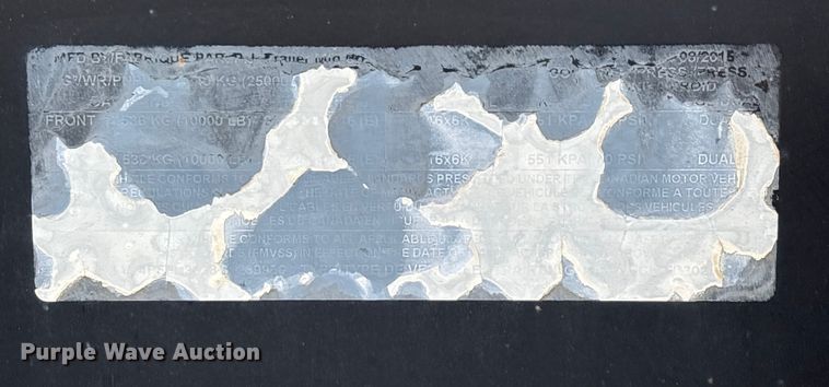 image for item EN5872 2016 PJTM equipment trailer