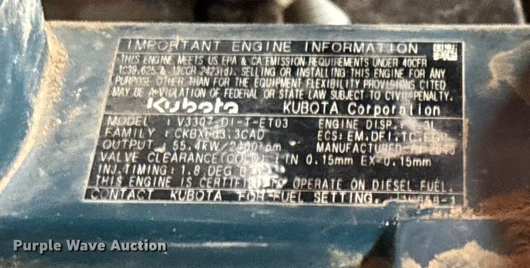 image for item EN5873 2013 Kubota SVL75 tracked skid steer loader