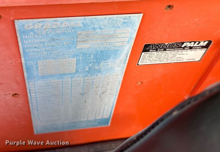 image for item ER0302 2004 JLG Gradall G9-43A telehandler